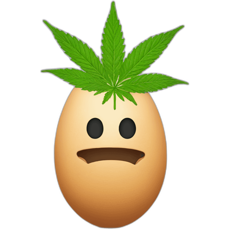 marijuana cartoon egg emoji