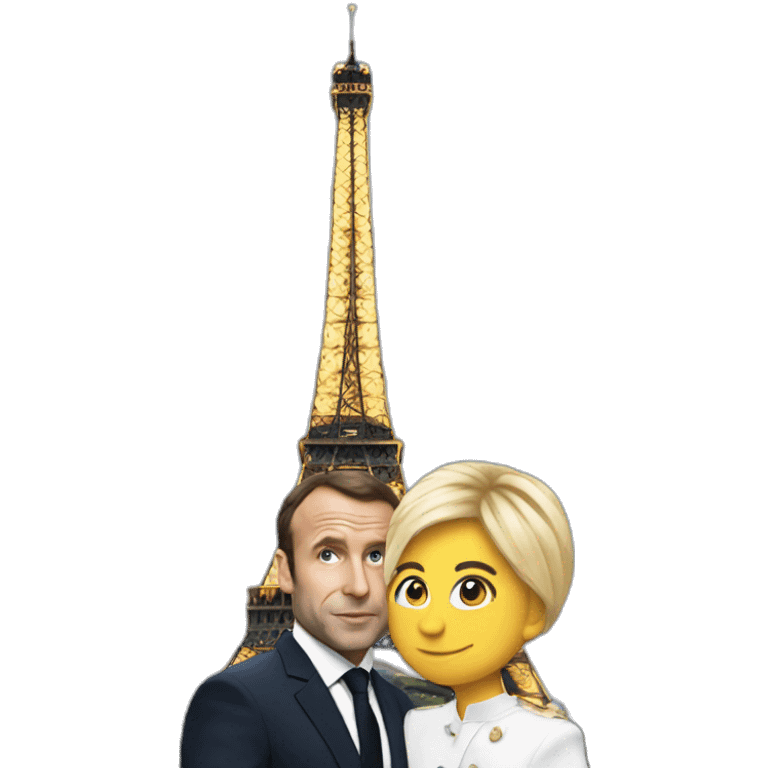 Macron sur tour Eiffel emoji