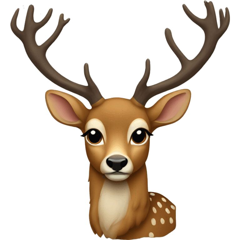 
deer with curls emoji