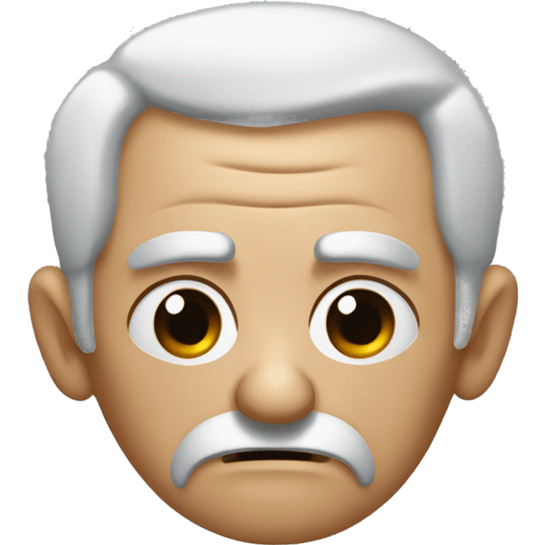 A grumpy old man in need of a nap, growlig emoji