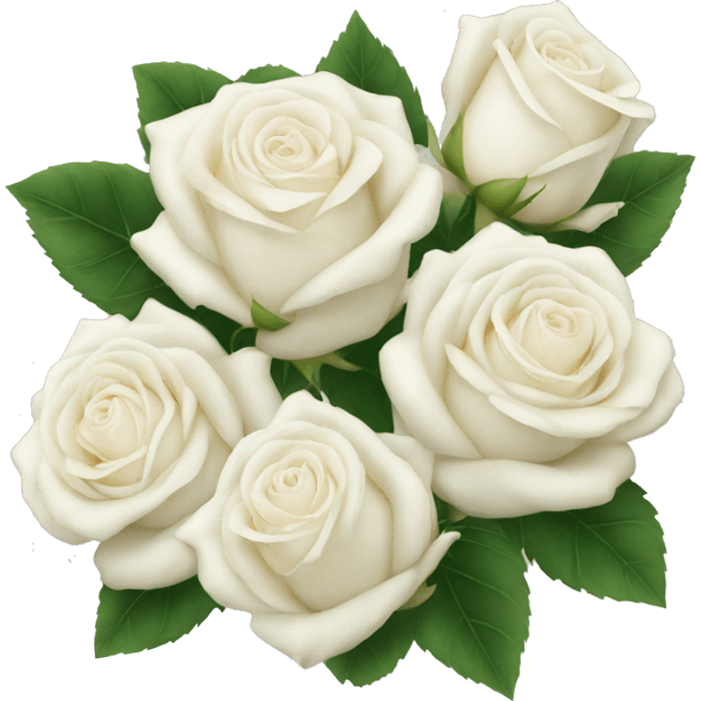 delicate white roses emoji