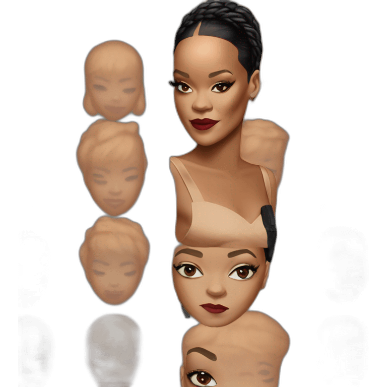 rihanna wearing a skin suit hyperrealistic emoji