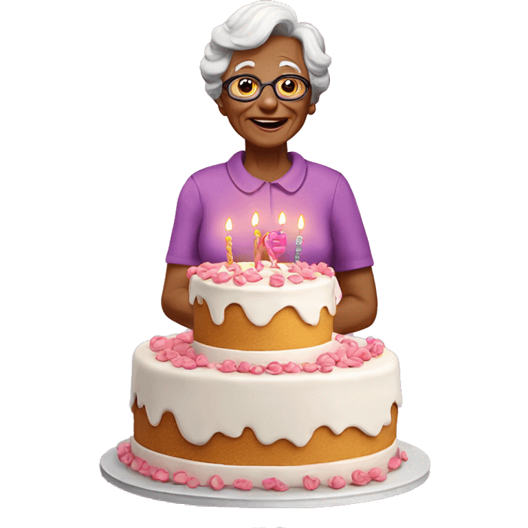 Birthdaycake for a 95 years old grandma emoji