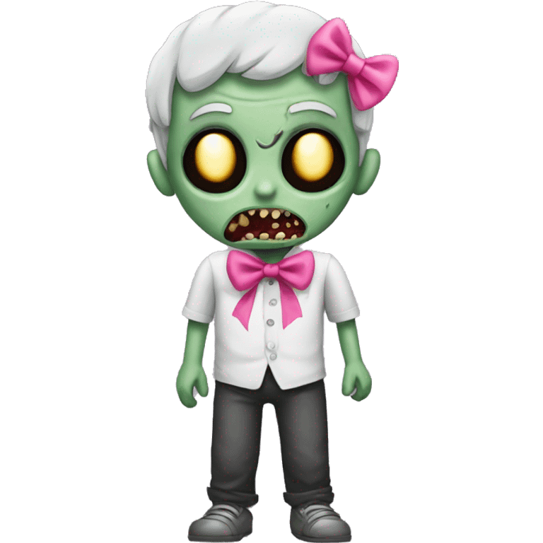 zombie with a pink bow emoji