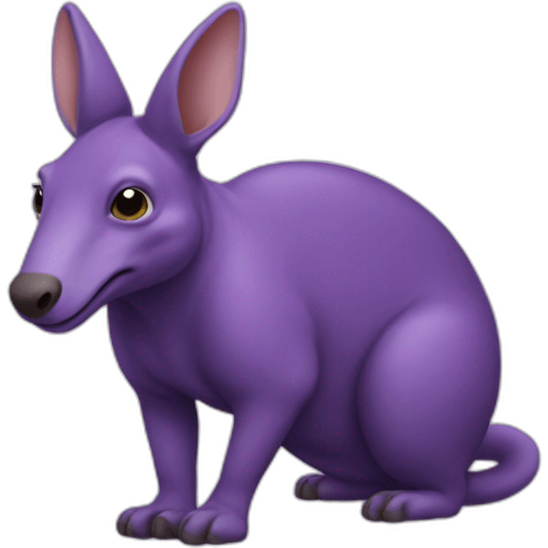 purple aardvark emoji