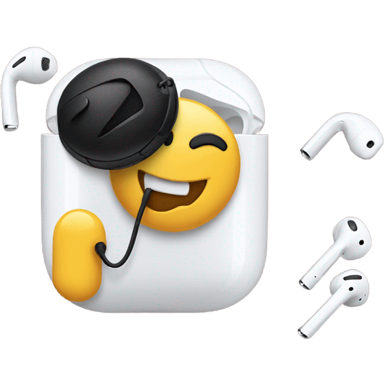 emoji listen music with airpods emoji