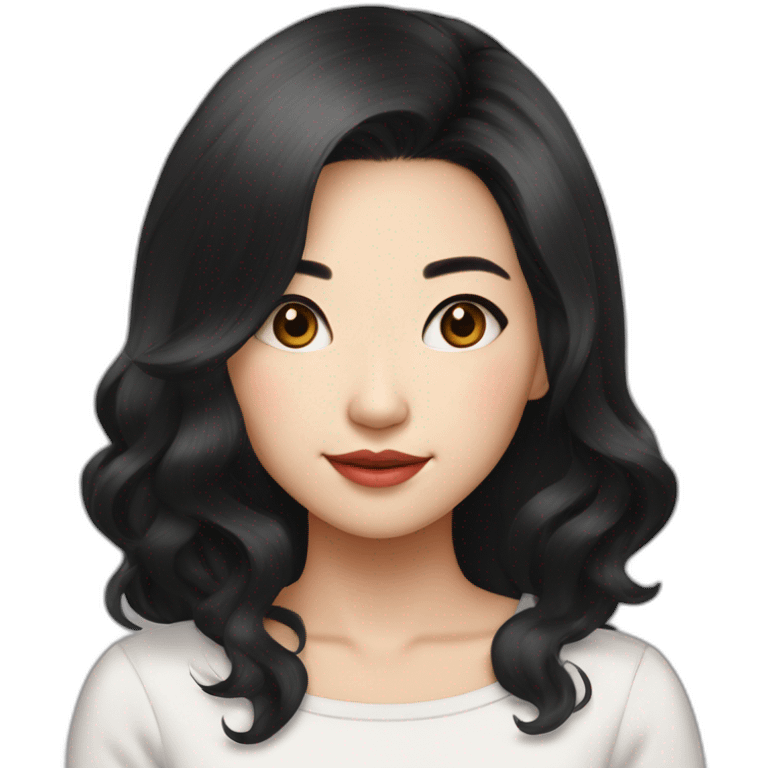 Evelyn Cathy Widjaja - asian black hair girl emoji