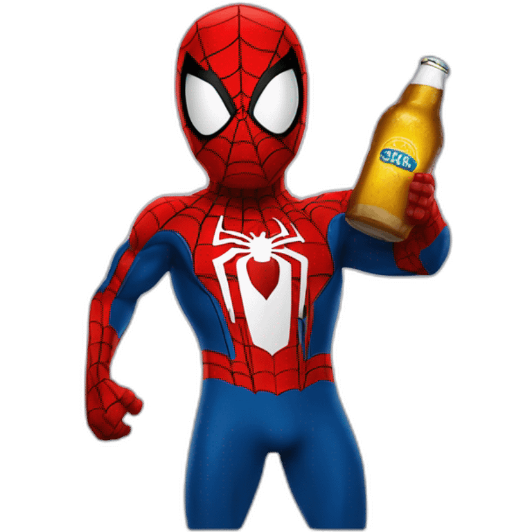 spider man buvant une biere emoji