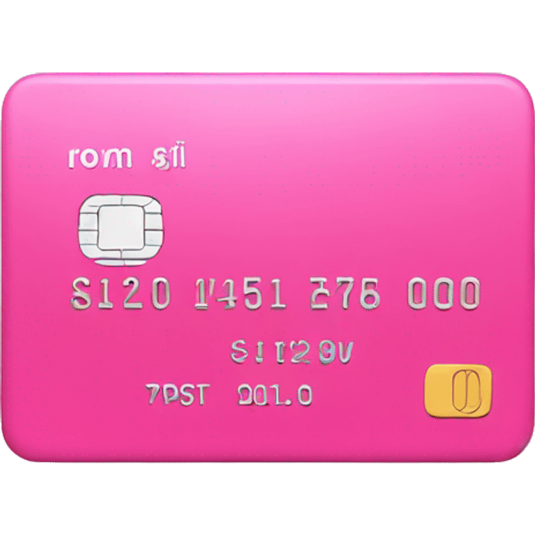 Pink credit card emoji