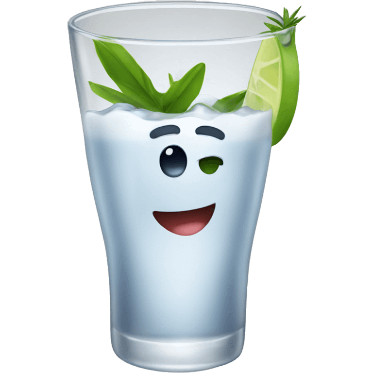 Glas with vodka emoji