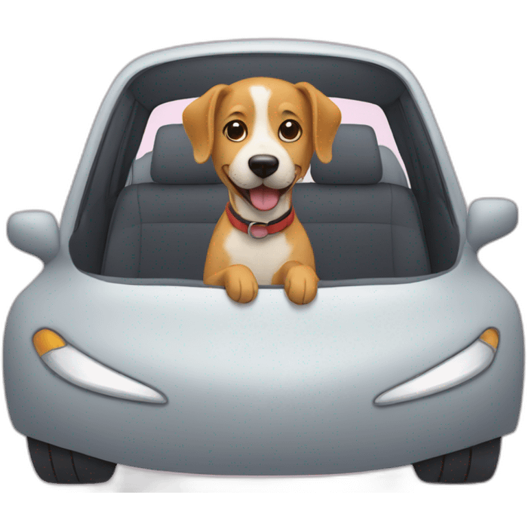 Dog in a car emoji