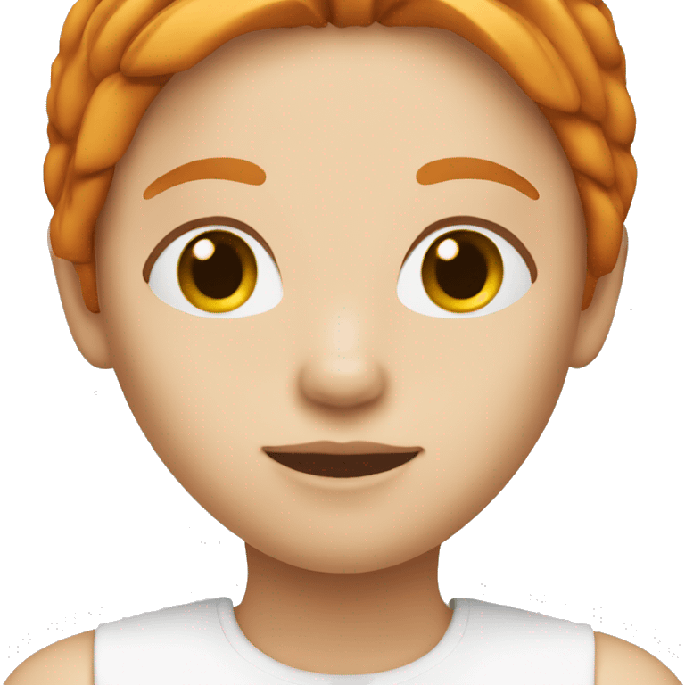 ginger girl with white skin and straight hair emoji