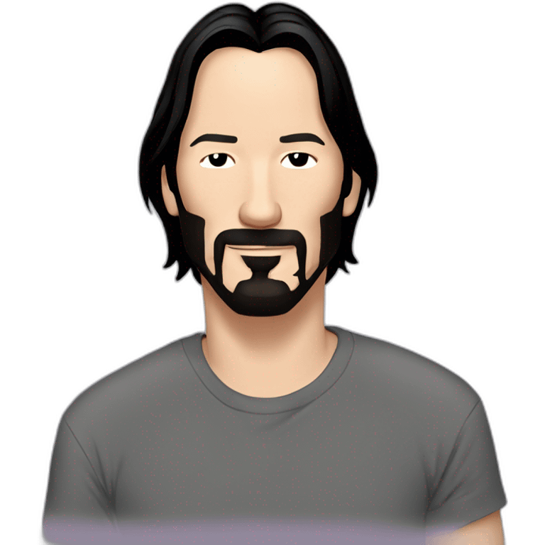 keanu-reeves cartoon wearing shirt emoji