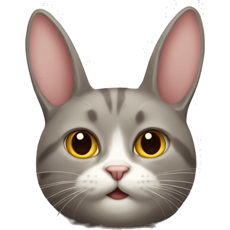 cat with rabbit top emoji