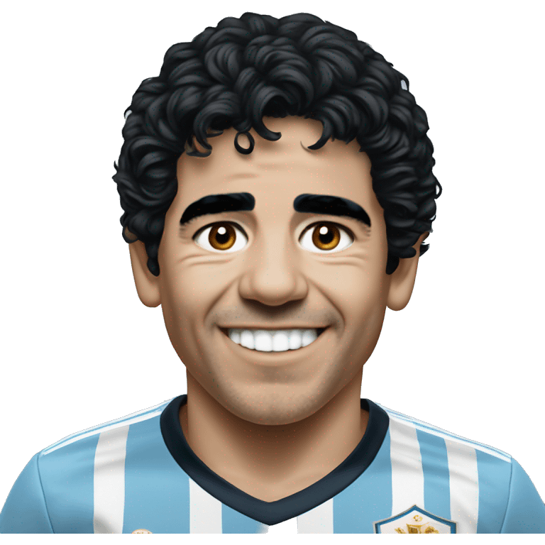 maradona argentina young smile emoji