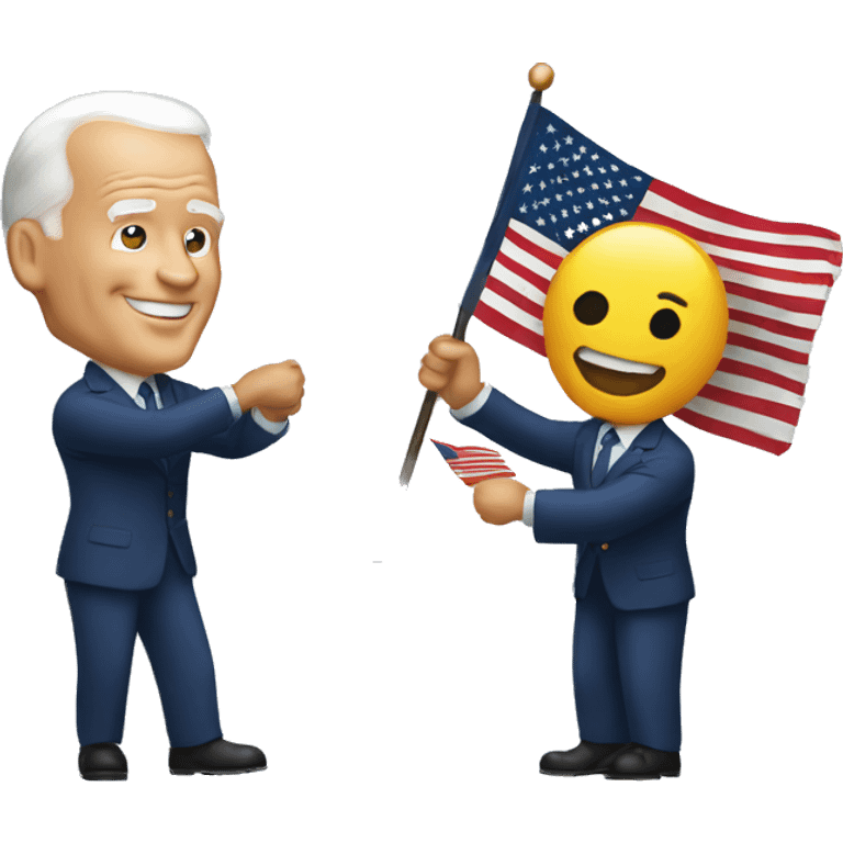 biden handing us flag emoji