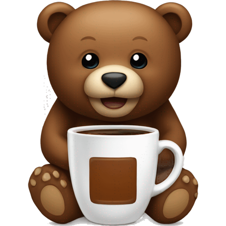 Bear brown , coffee emoji