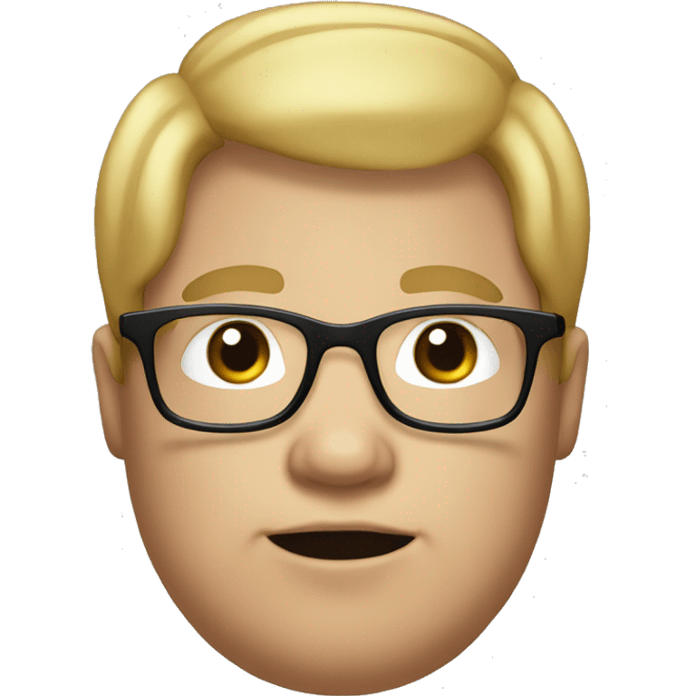 FAT Boy with Glasses and blond hair emoji