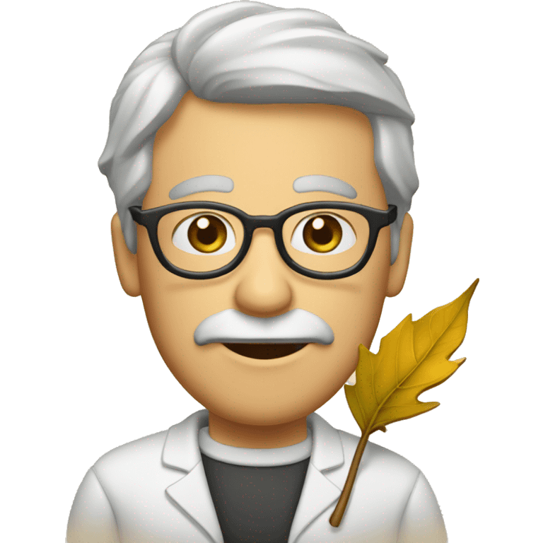 profesor con una hoja de papel emoji