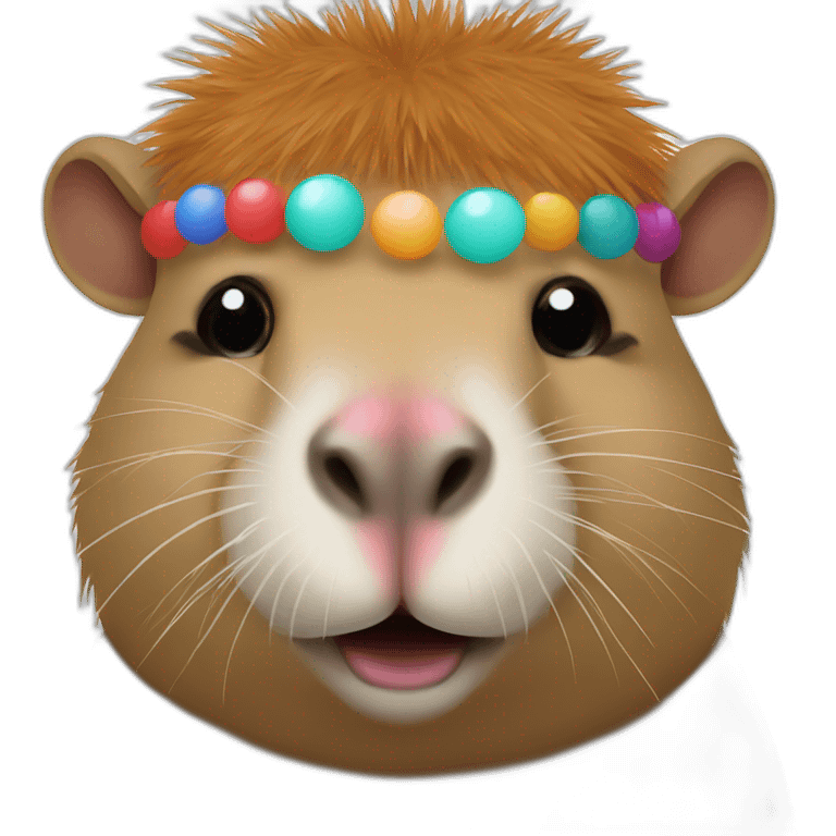 capybara with a clown nose emoji