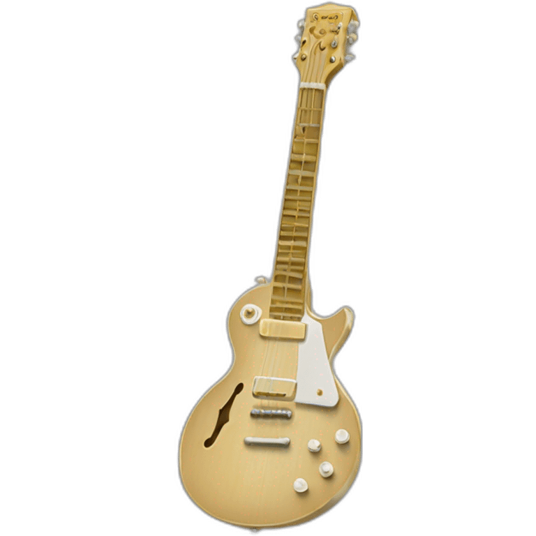 guitare électric lespaul blache emoji