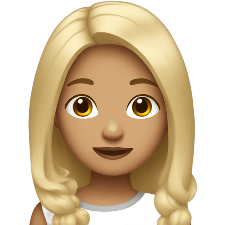 Filipino girl with beige blonde hair  emoji