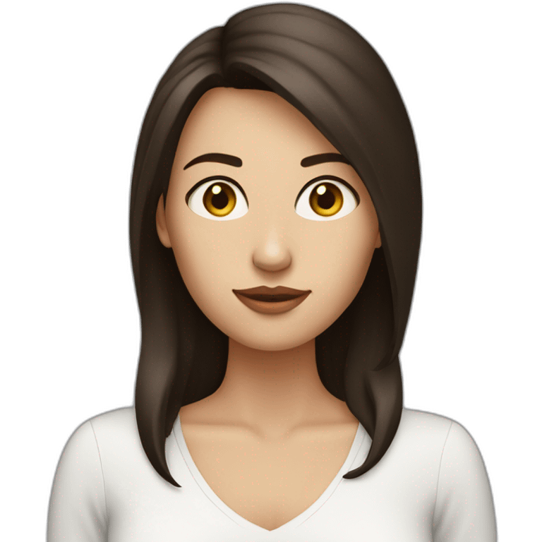 white-woman-with-dark-brown-hair-who-doesnt-want-you-here emoji