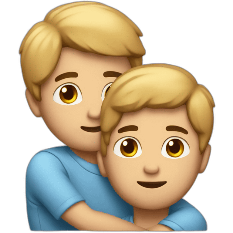 Homosexual couple cuddle emoji