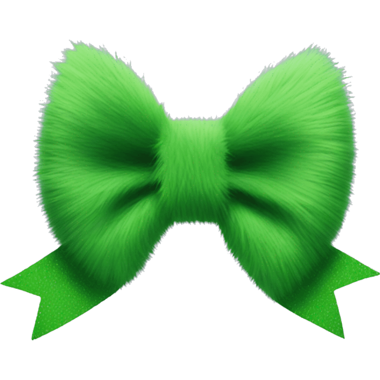 Green furry bow emoji