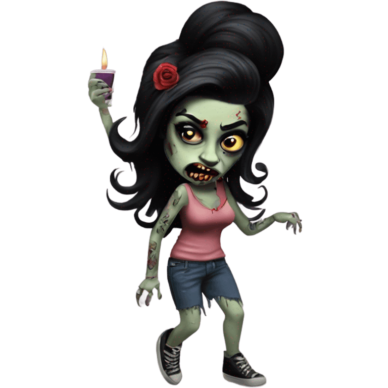 amy winehouse zombie dancing with tattoos emoji