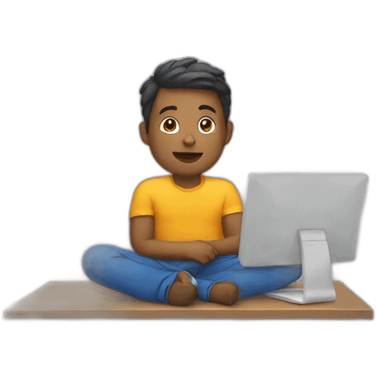 Sitting in front of a pc emoji