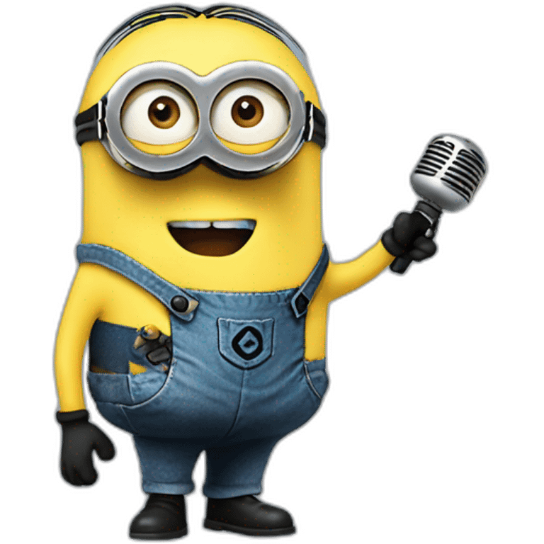 Minion doing a mic drop emoji