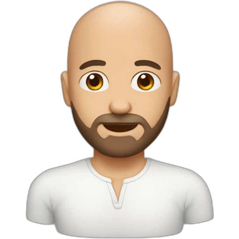 bald men with beard emoji