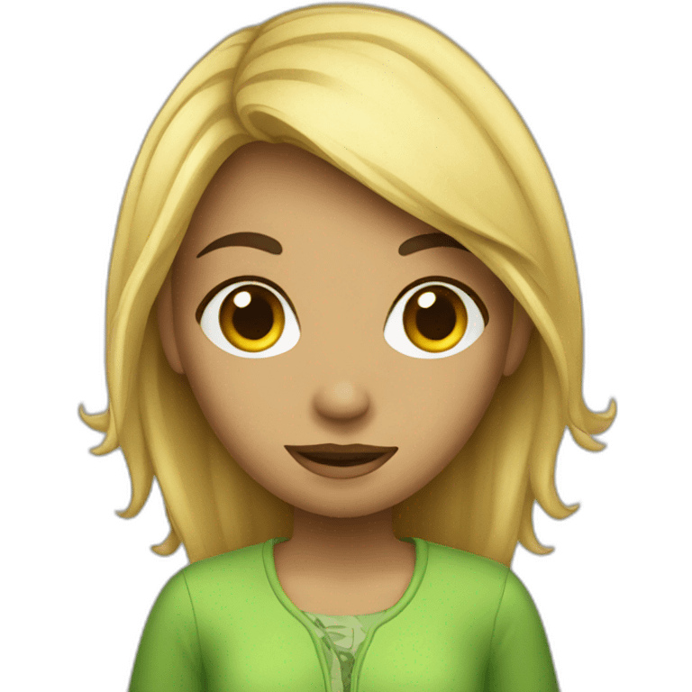 A girl with money emoji