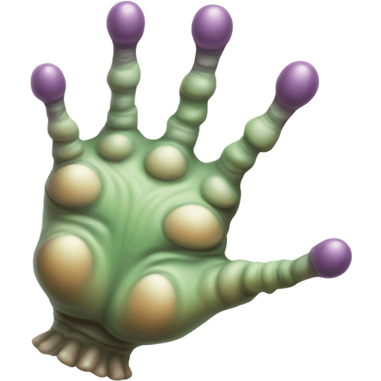 alien hand 6 finger emoji