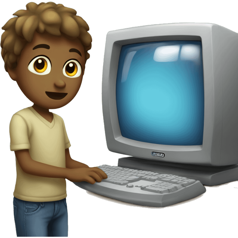 Computer Kids clean emoji