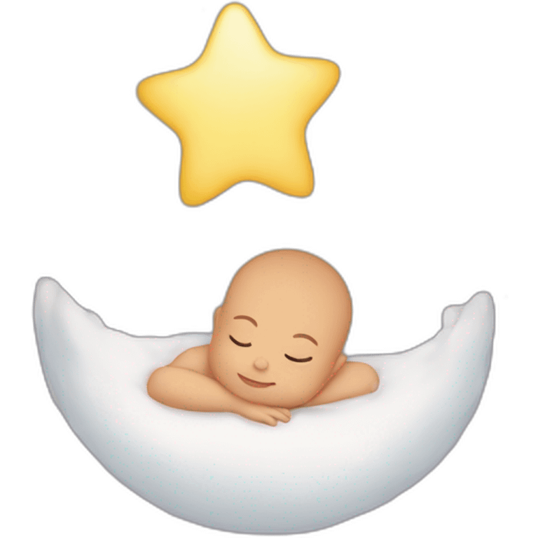 The newborn surrounded by stars emoji