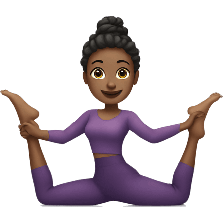 A women doing the splits emoji