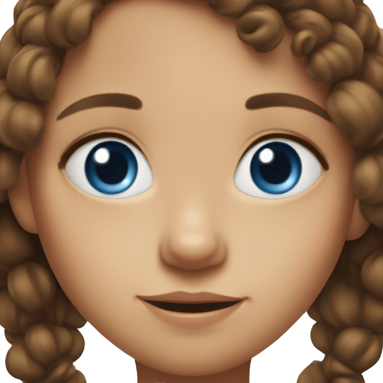 7 year old girl with freckles, blue eyes, brown hair emoji