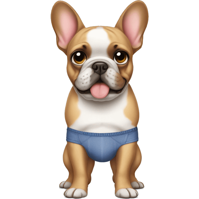 Frenchie in underpants emoji