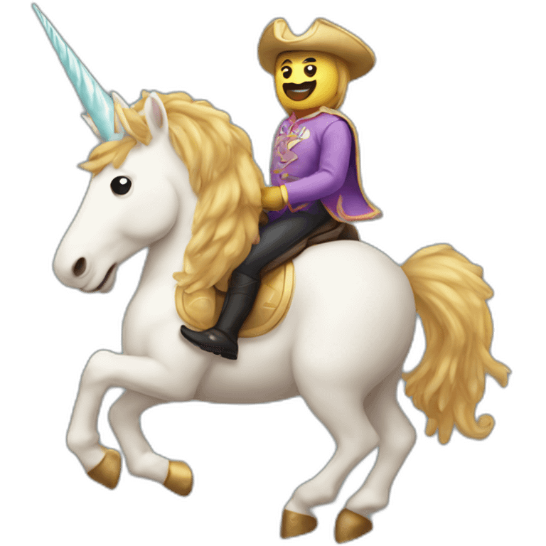 Potato riding a unicorn emoji