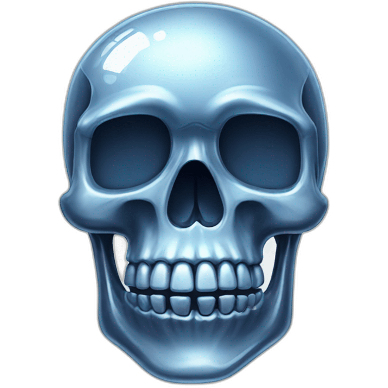 clear shiny glass skull emoji