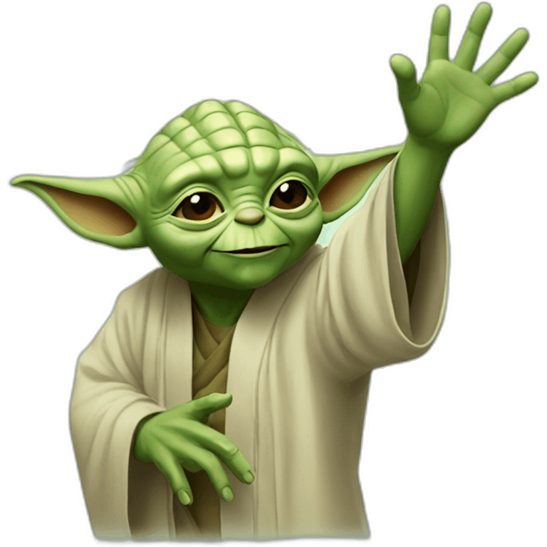 Yoda high five emoji