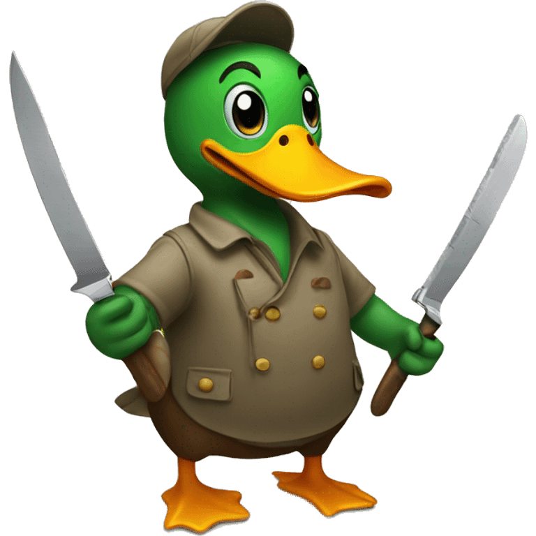 duck with a knife  emoji