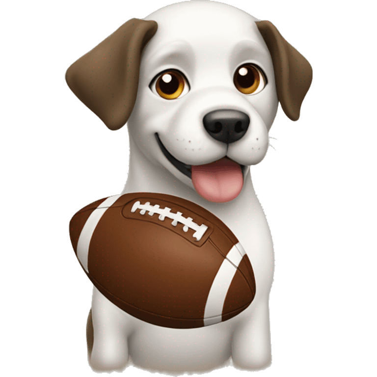 Dog with a football  emoji