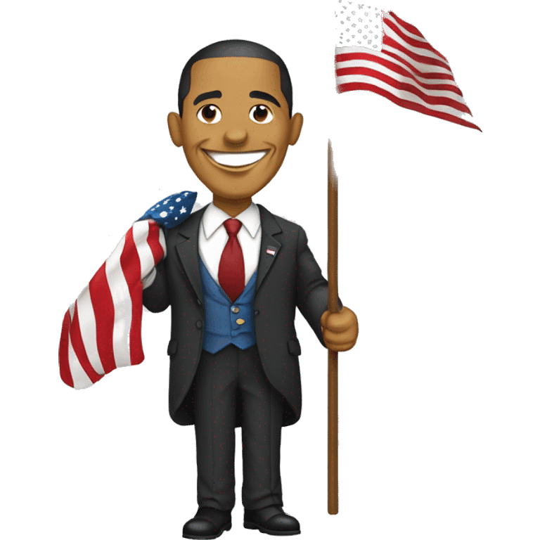 Obama avec le drapeau algérien  emoji