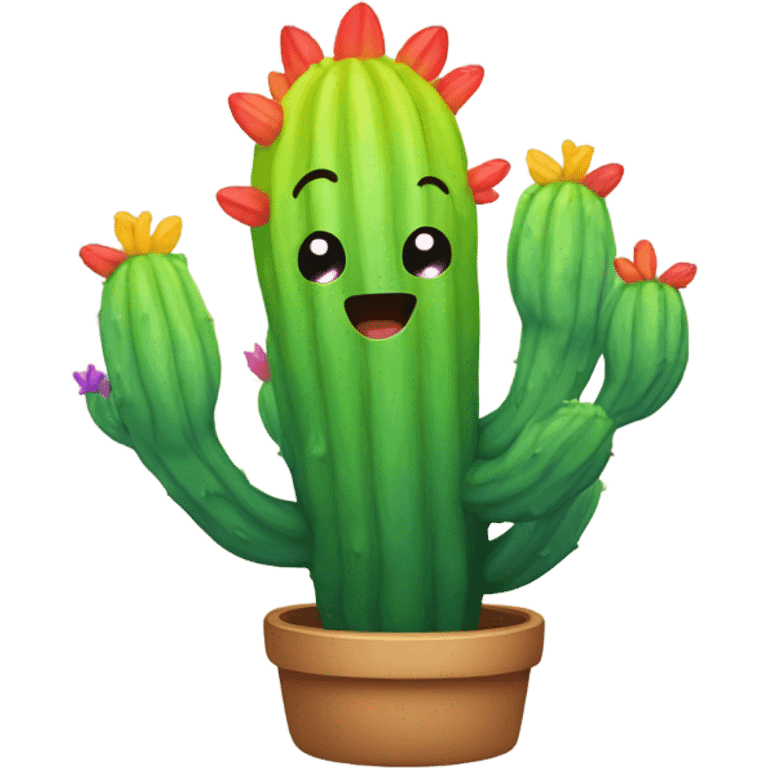 Rainbow cactus  emoji