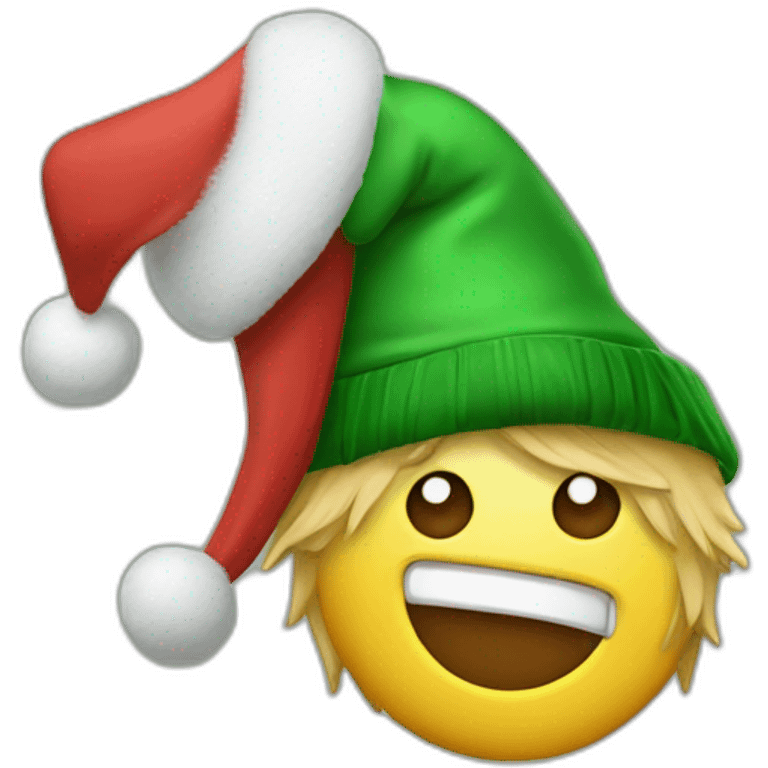 Larry Bird with Christmashat emoji