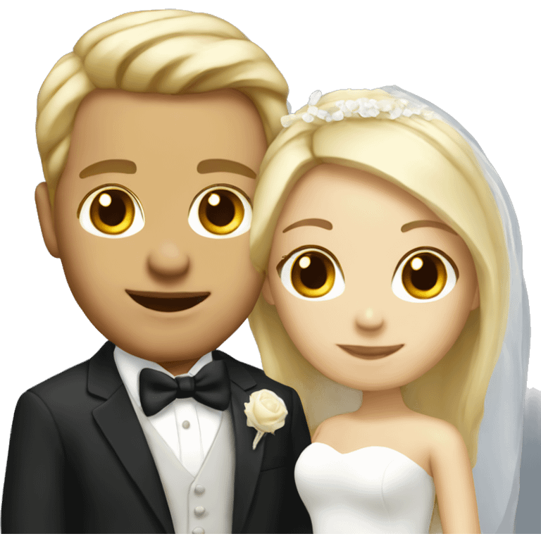 wedding white couple blonde emoji