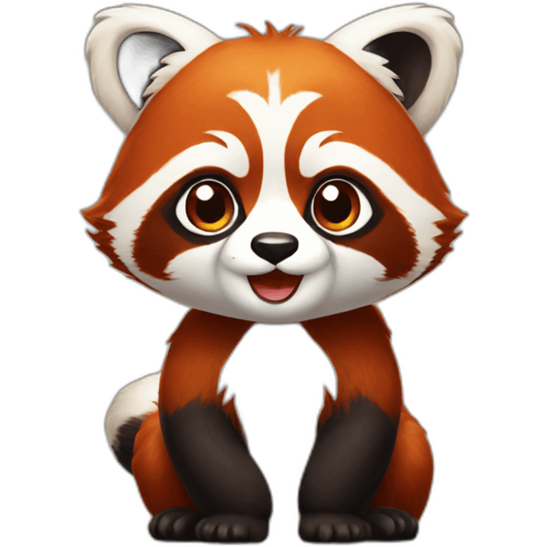 standing red panda emoji